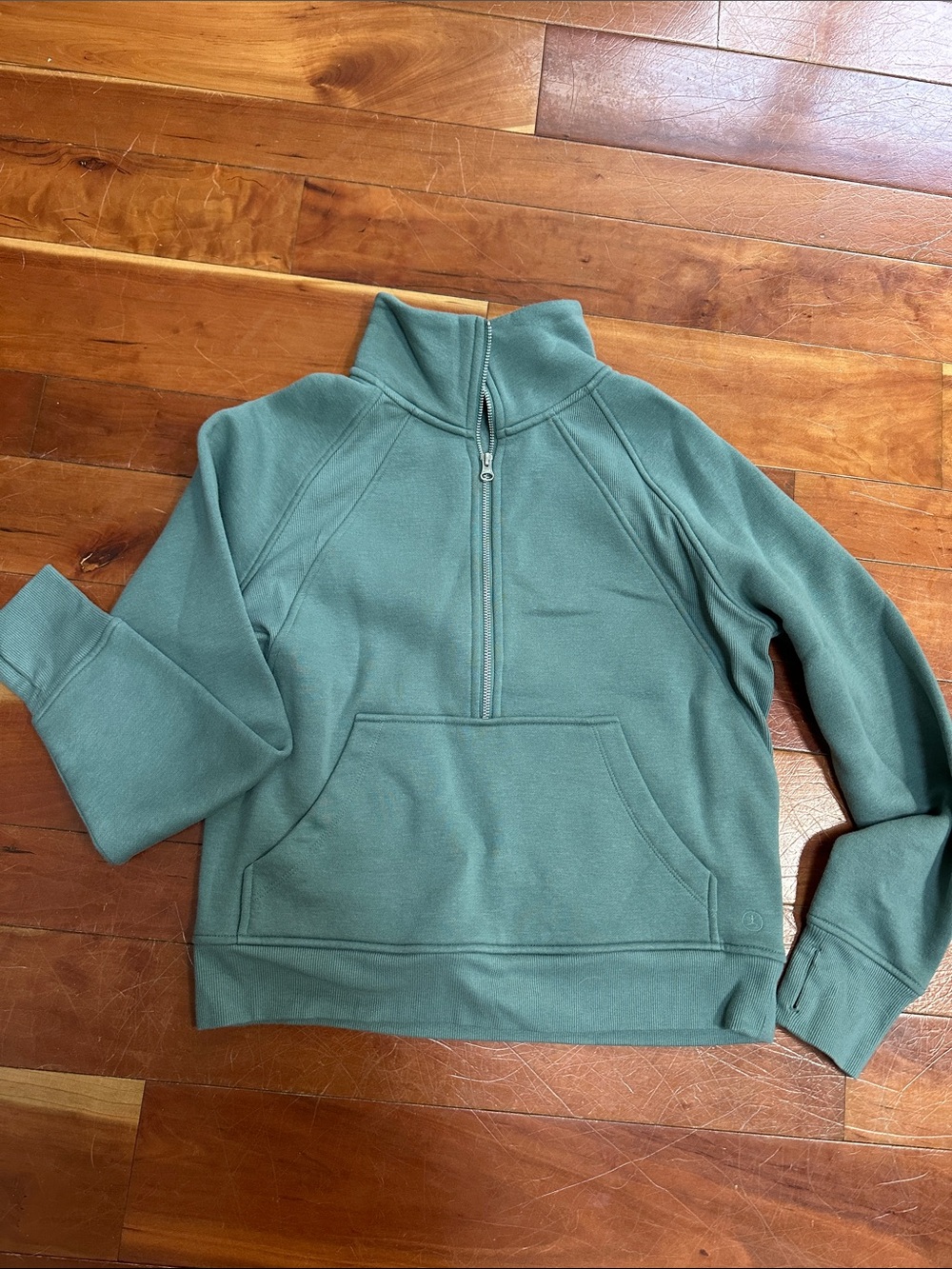 Danskin Sage Green Women's Half-Zip Pullover Hoodie